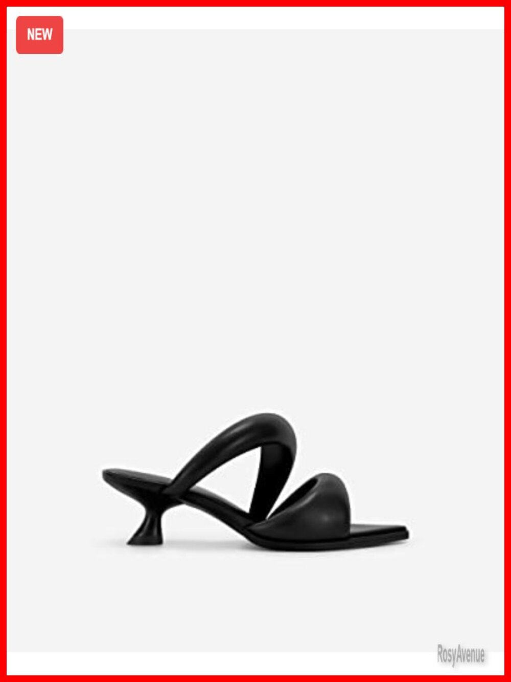 JW PEI Sara Mule Heeled Sandals Vegan Leather Kitten Heel Slip On - Picture 2 of 6